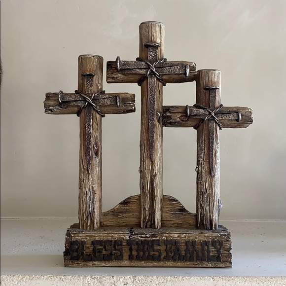 Other - Three cross candle holder